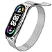 OOHGUT Correa para Xiaomi Mi Band 5, Pulseras Universal MiBand 3/4/5 Pulsera Metal Correas Imán de Actividad Reloj Wristband Recambio Bandas de Acero Inoxidable con Cierre magnético Cerradura Strap
