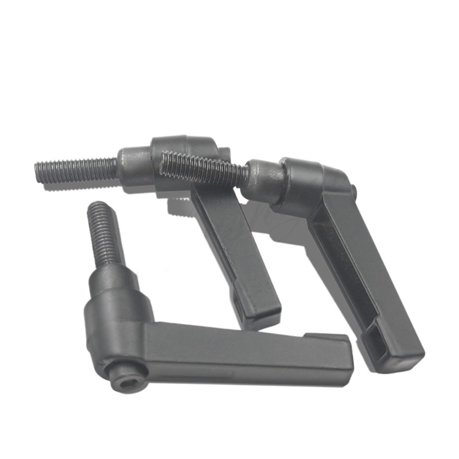 QUARKZMAN Klemmhebelgriffe M8 X 30 Mm – 2 Stück, 304 Edelstahl-Gewindestift, Verstellbarer Ratschengriff, Schwarz, Für Maschinenbau