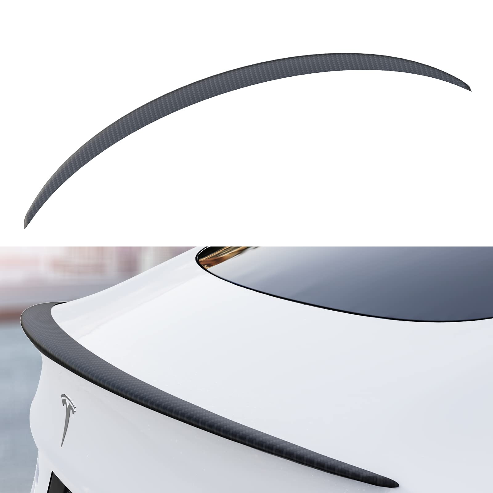 Photo 1 of JOMOSPO Real Carbon Fiber Model 3 Spoiler Real 