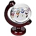 Lily's Home Round Galileo Thermometer with 7 Multi Colored Balls & Gold Tags 60ºF to 84ºF, Cherry Wood Frame Design, Ideal Gift for Friends & Family, Holiday Gift, Indoor & Outdoor Décor (6 in x 8 in)