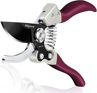 Professional Pruning Shears, Heavy Duty Garden Scissors & Flower Trimmers, Ultra Sharp Japanese SK5 Blade, Ergonomic Handle, Garden Pruners with Arthritis, Perfect Gardening Clippers (purple)