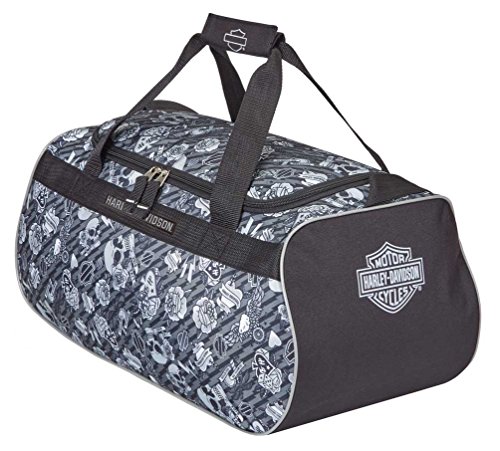 Harley Davidson Logo Sport Duffel, Grey Tattoo, One Size