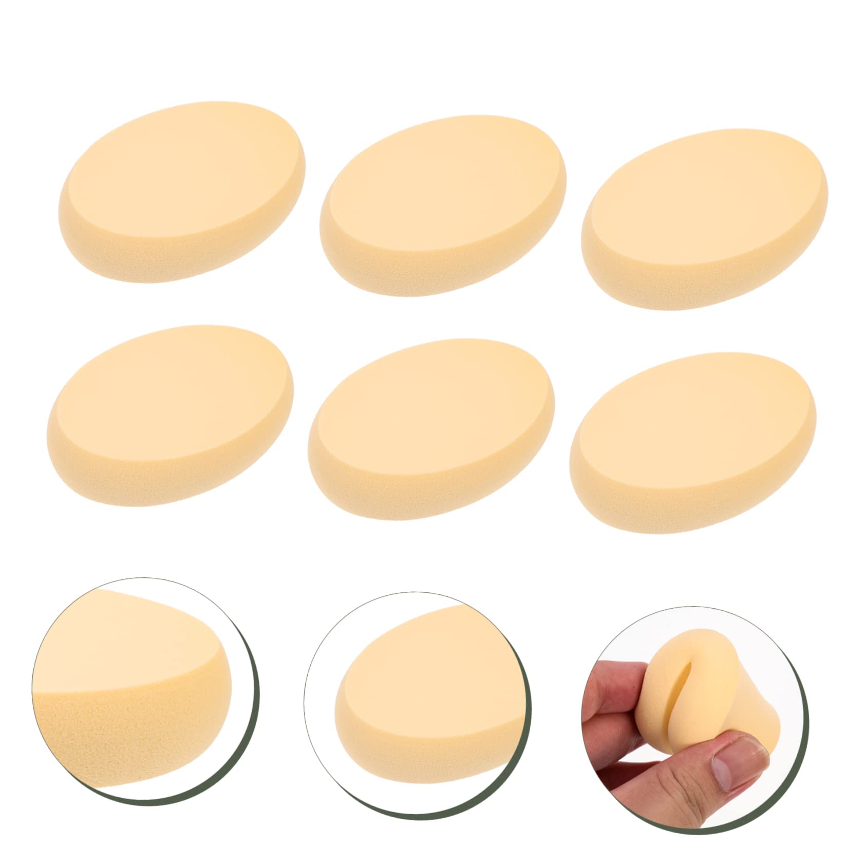 Beavorty 18piezas Esponjas De Maquillaje Ovaladas Para Base Uso Dual Esponjas Faciales Húmedas y Secas Para Polvos y Cremas Maquillaje