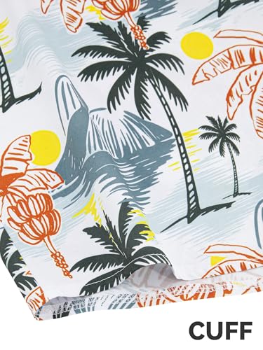 Image of Yoimira Hawaiian Shirts for Men, Print Mens Casual Short Sleeve Button Down Shirts Floral Aloha Beach Shirt