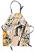 ABAKUHAUS Africain Tablier, Saxophone Musique Rythim, Produit Unisexe avec Col Réglable pour Cuisine et Jardinage, Marigold Tan Noir