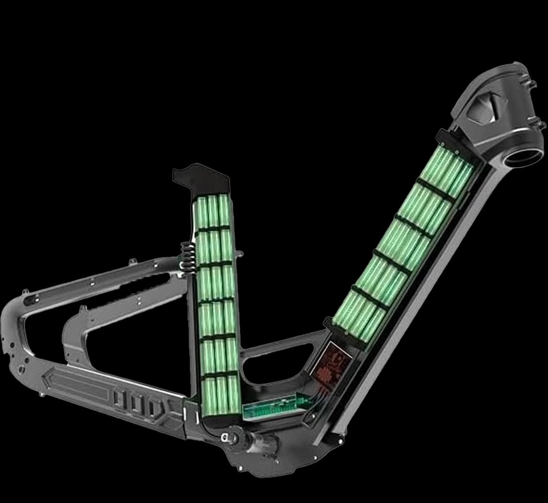 Vélo électrique à air comprimé, double batterie amovible, autonomie de 206 km, 250 W | Vélo électrique tout-terrain 26 pouces