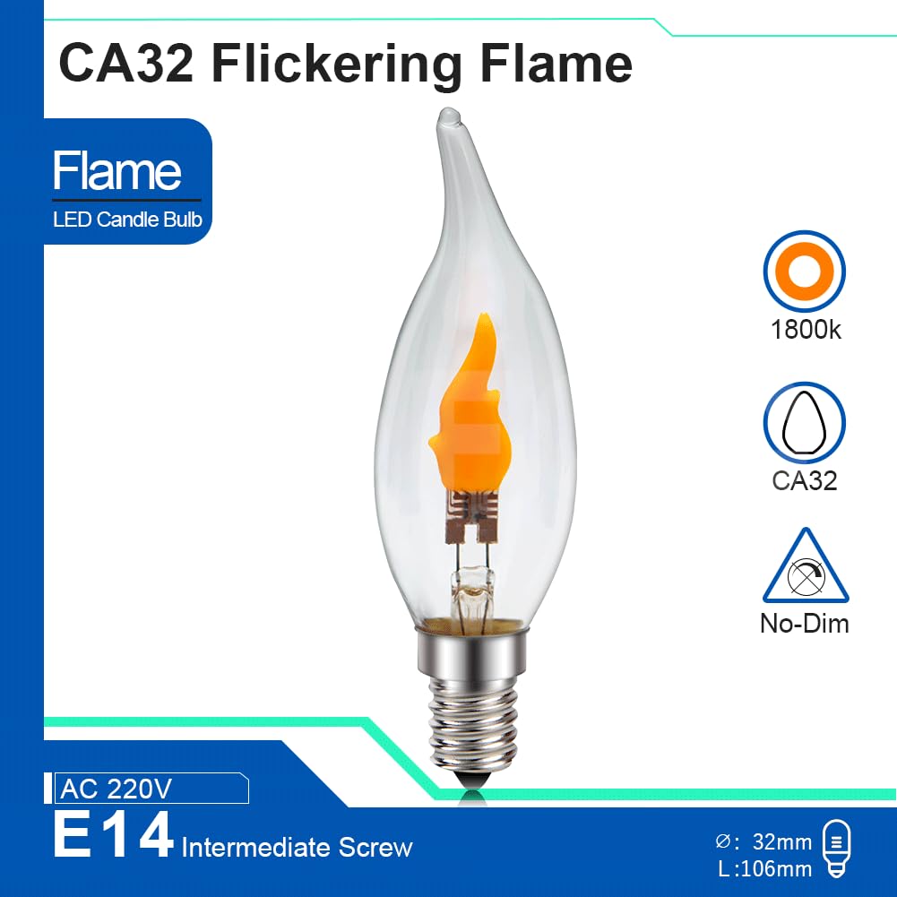 SOFOC E14 LED Lamp Fiamma Tremolante Candela Lampadario Lamp Giard 10Pcs