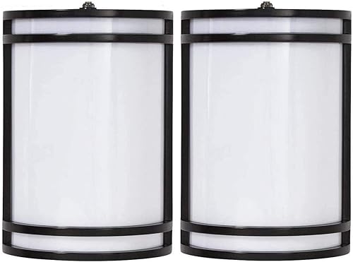 CLOUDY BAY Aplique de pared LED para exteriores del atardecer al amanecer, 3000 K, 4000 K, 5000 K, ajustable, luz de porche de 15 W, bronce