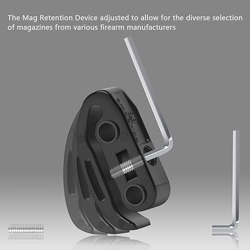Miniatura 4 de Amberide Funda universal Mag Carrier IWB/OWB KYDEX para revista: 0.354 in/.40 doble pila - 0.354 in/.40 sola pila - .45ACP doble pila - .45ACP Negro