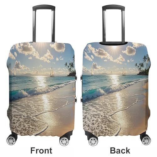 Hawaiian Summer Travel Luggage Cover Washable Anti-scratch Suitcase Protector Dustproof Protective Cover Case for Wheeled Luggage Fits 19-32 Inch Luggage3