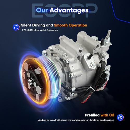 Image of ECCPP AC Compressor with Clutch Fit for Honda Civic 1.8L 2006-2011 AC Compressor Rapid Cooling