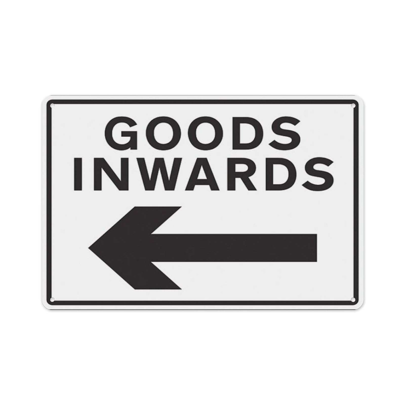 peiyeety Goods Inwards Arrow Left Aluminum Tin Warning Signs For Home Outdoor Garden 8X12 Inches