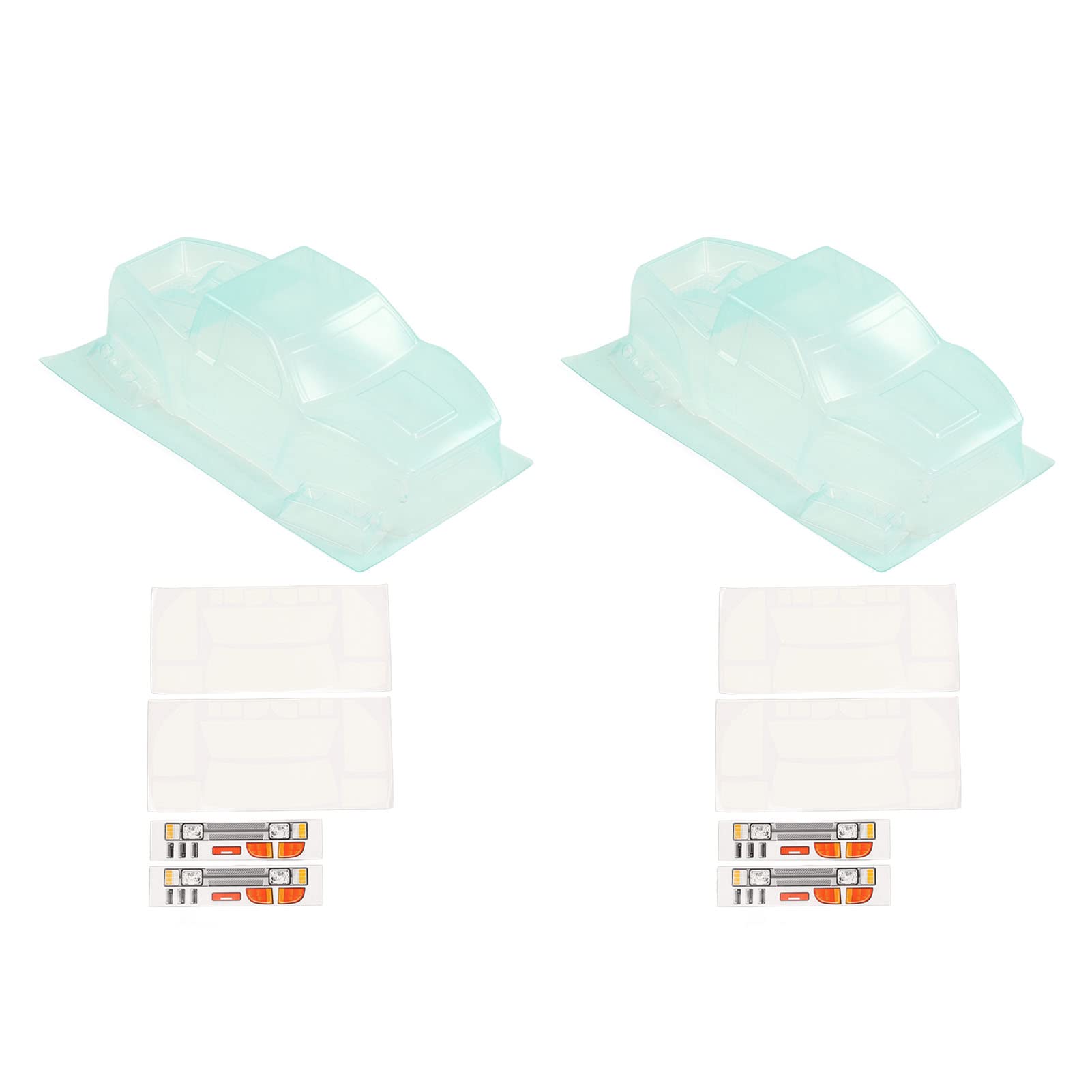 Korpus RC, rozstaw osi 313 mm |Przezroczyste PCV DIY Personalizacja dla pojazdów gąsienicowych/ciężarówek/szlaków w skali 1/10 |2 zestawy z naklejkami, amortyzujące