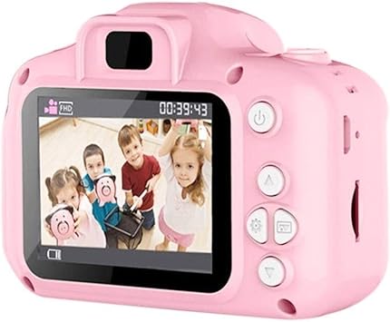 Camera for Kids Kids Baby Portable 800W Kids Camera Digital Cartoon Cute USB Rechargeable Camcorder Video DSLR Camera Body Black Color Pink