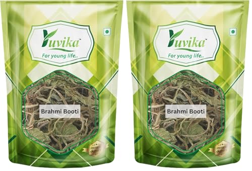 Image of YUVIKA Brahmi Booti - Gotu Kola - Bacopa Monnieri Linn - Indian Pennywort 100 Grams (Pack of 2)