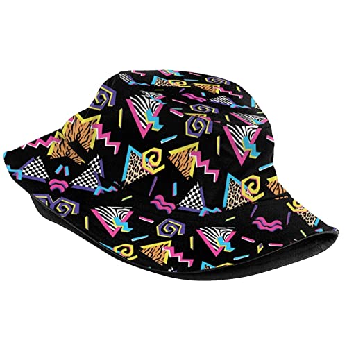 Retro Fashion 80S 90S Bucket Hat For Men Women Funny Summer Beach Fishing Hat Packable Outdoor Sun Fisherman Hat #TOP1