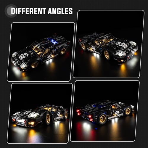 Image of Nitemode Light Kit Compatible with Lego 42223 Technic 1966 Ford GT40 MKII, Upgraded Brightness Adjustable Lighting Accessories(No Model)