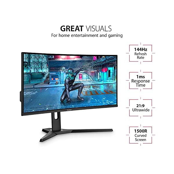 ViewSonic VX3218-2KPC Monitor VA 32" QHD, Curvo 1500R, 144hz, 1ms - Image 3