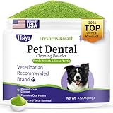 TTsiya Dog Dental Cleaning Powder - Probiotic Dental Care freshens Breath, Controls Plaque, and removes Tartar.for All Dog Breeds.100g