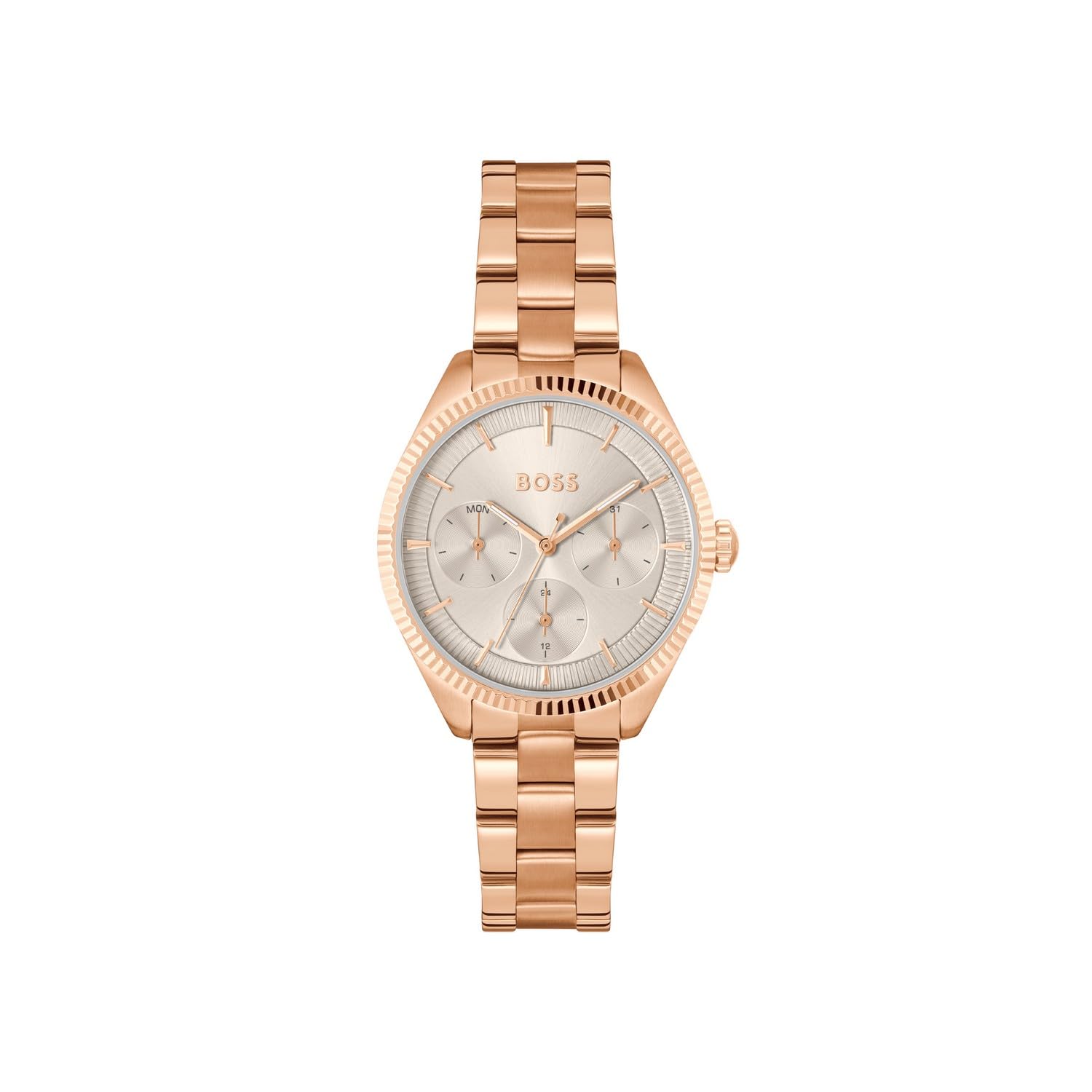 Buy BOSS Sage Sport Qtz Multifunction Warm Grey Round Dial Women's