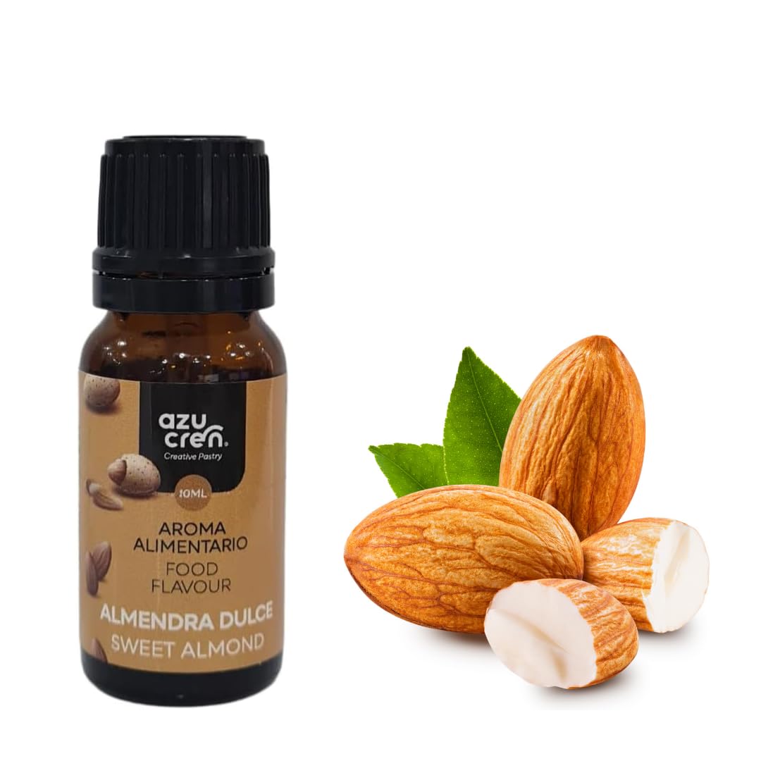 zucren - Saborizante para Repostería - Aporta Aroma y Sabor a tus Tartas, Bizcochos y Galletas -10 ML (Almendra Dulce)
