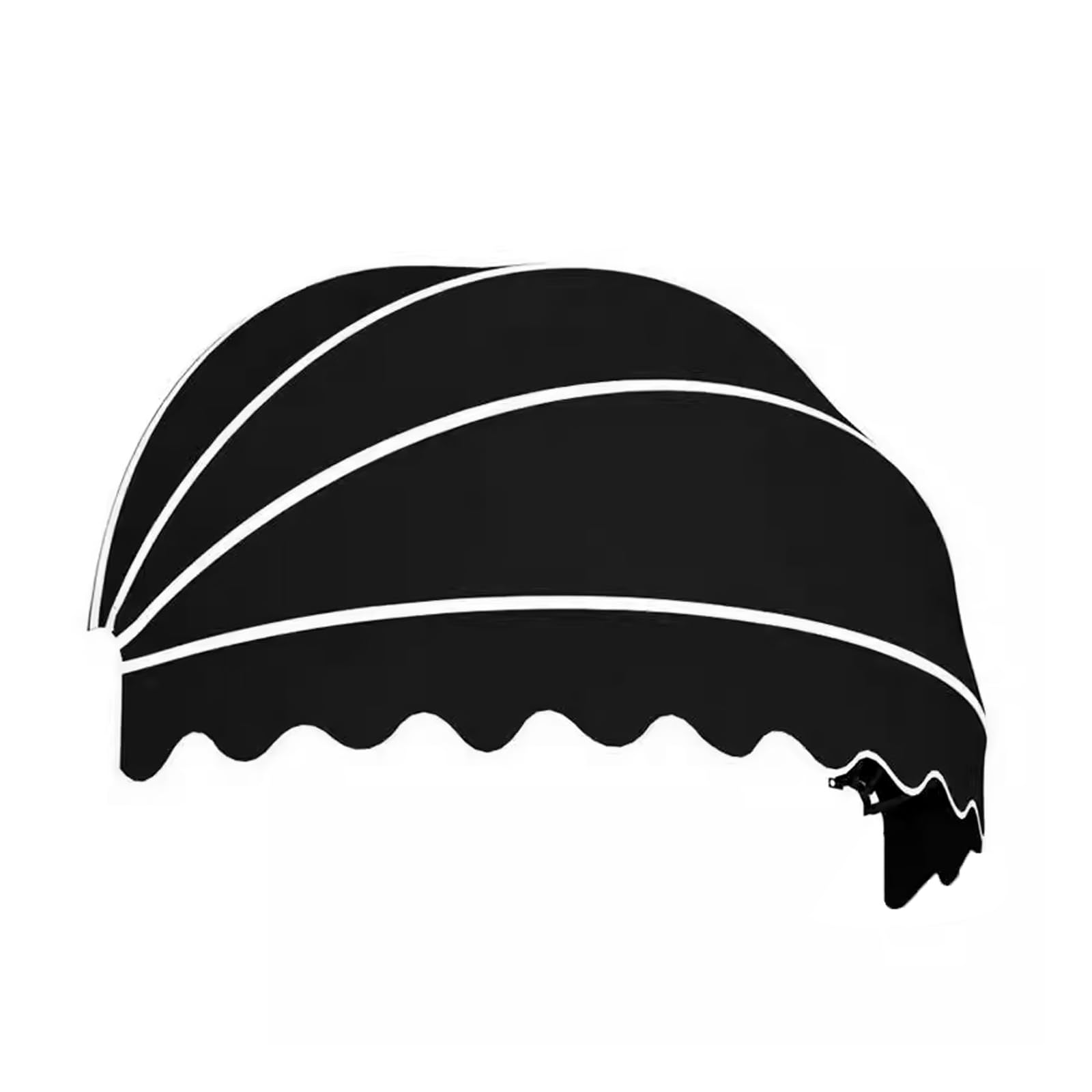 GJMSSMY Outdoor Retractable Door Canopy DomeShaped Rain Shelter for Patio Entry UV Protection Awning Galzed Steel Frame 70cm Diameter WeatherResistant (Black)