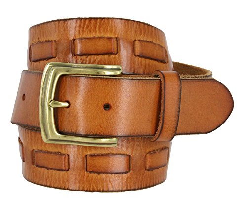 Fullerton 383000-04 Full Grain Leather Belt Strap with Antique Buckle 1-1/2" (38mm)2