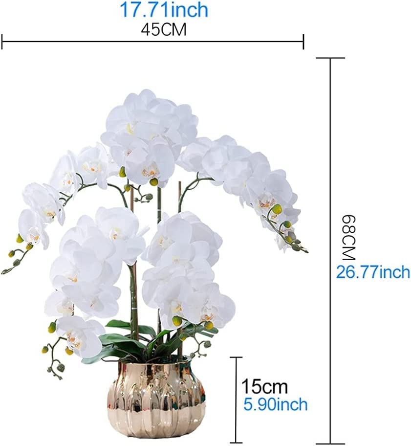 Realistyczne w dotyku sztuczne storczyki – sztuczne kwiaty do dekoracji wnętrz, elegancka aranżacja bonsai w doniczce, idealne na wesela i imprezy