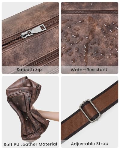 Image of Bluome Vegan Leather Crossbody Purse for women Multi Pocket Crossbody Bag Messenger Bag Travel Purse Handbag Shoulder