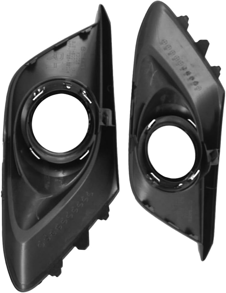 MACHSWON Pair Set Fog Light Lamp Bezel Cover, BJE1-50-C11A + BJE1-50-C21A, 2014-2016 Compatible with Mazda 3, Black+Chrome