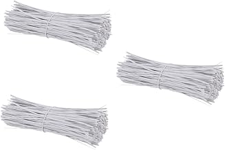 UKCOCO Laços De Arame De Metal 3000 Peças Braçadeiras De Arame Brancas Braçadeiras De Arame Brancas Braçadeiras De Arame Brancas Pretas De 6 Polegadas Braçadeiras Metálicas Para Sacos