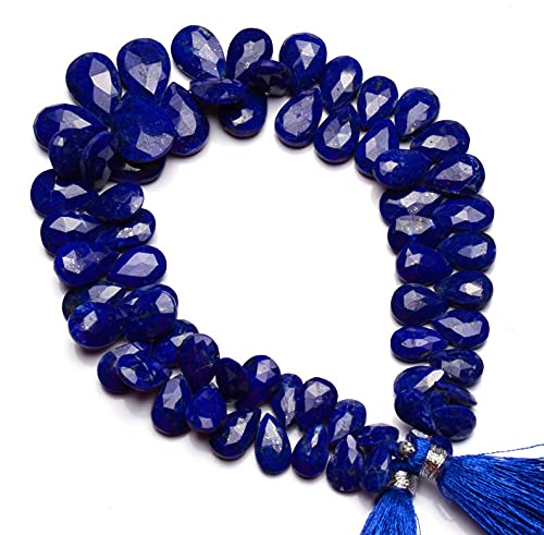 Lapis lazuli afghanistan perles poire facettée 8-14mm pour création bijoux DIY