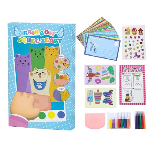 Kit de pintura genérico por raspado, proyectos de actividades manuales y artísticas, conjunto de pintura para | para habilidades motoras finas, escuela en casa, cumpleaños y