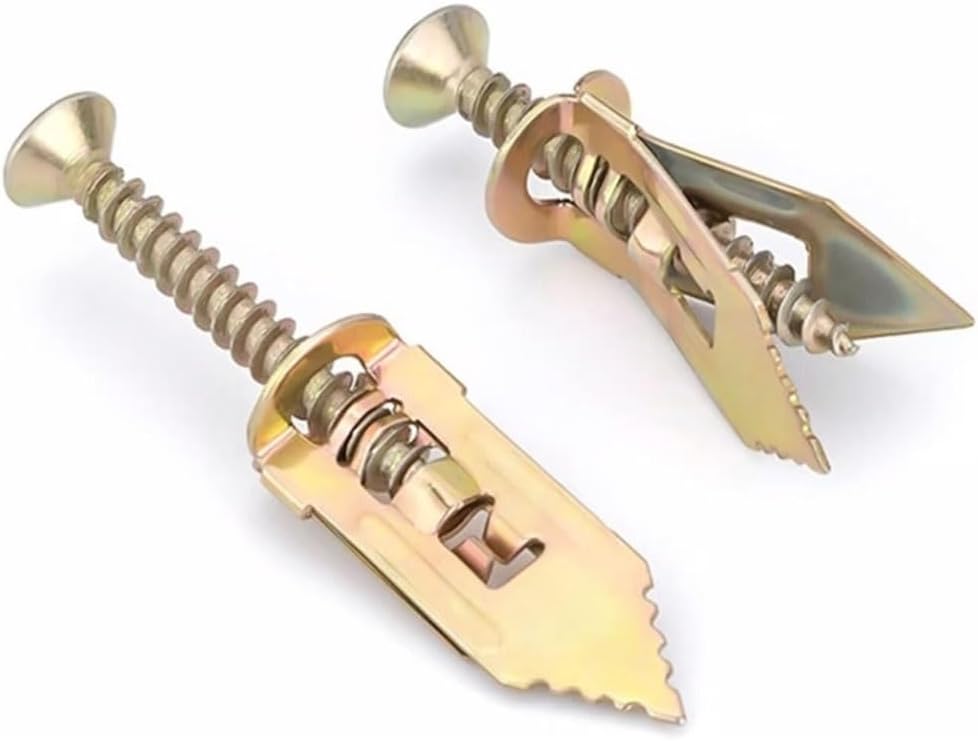 hcaklozgshi 20 PCS Upgraded Self-Drilling Anchors Screws，Drywall and Repair Tools，Wet and Fix Drywall Anchor Tools for Fixing Garden Statues Patio Furniture Deco(100pcs)