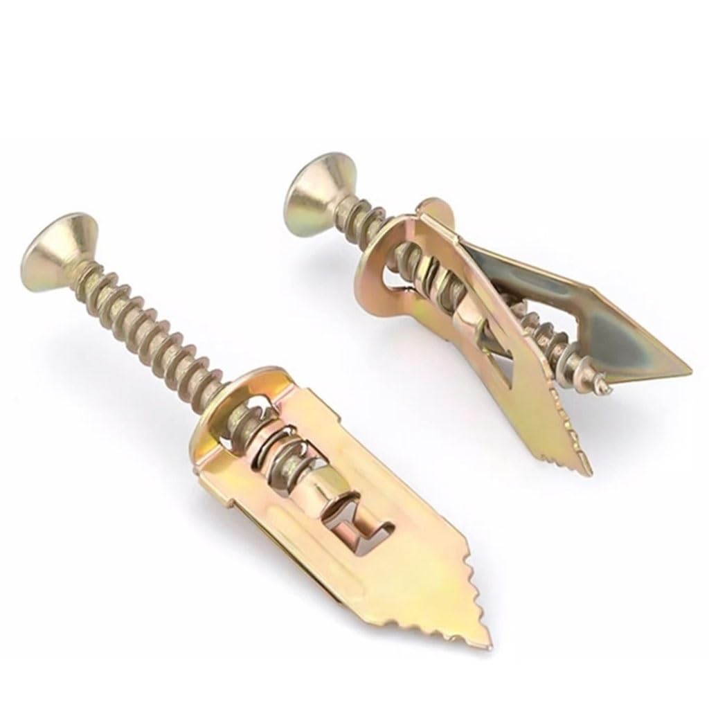 hcaklozgshi 20 PCS Upgraded Self-Drilling Anchors Screws，Drywall and Repair Tools，Wet and Fix Drywall Anchor Tools for Fixing Garden Statues Patio