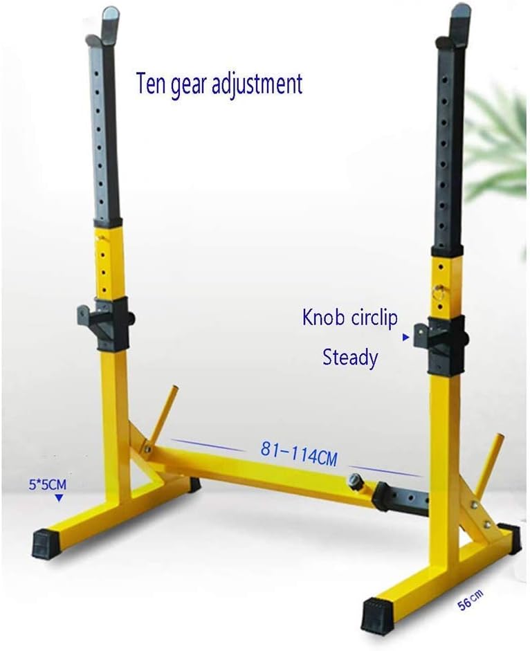 Barbell Squat Rack Stand Adjustable Height Solid Steel Bench Presses Adjustable Squat Stands Rack Barbell Free Press Bench, Pull Up Bar Fitness Equipment Exercise Equipment, Strength Training F