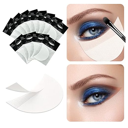 TailaiMei 120 Pcs Eyeshadow Shields, Eyeshadow Stencil for Prevent Makeup Residue, Lint Free Gel Pad for Eyeliner, Eyelash Extensions and Lip Makeup