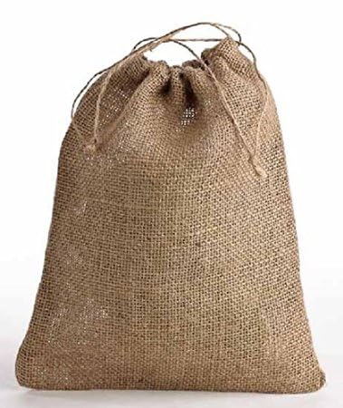 Jute (Hessian) Drawstring Sacks/Bags, Natural Colour 40cm x 50cm Only***