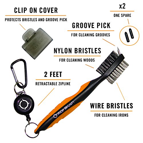 Golf Brush And Club Groove Cleaner (Orange) #TOP1