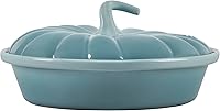 Vista 9 de Le Creuset Gres Figural Calabaza Panadero con Tapa, 9", Caqui Artichaut
