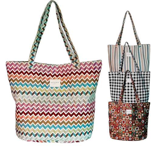 LARGE BOHO TOTE BAG for WOMEN – Animal Free Shoulder Bag – Boho Hippie Purse for Beach, Work & Daily Use