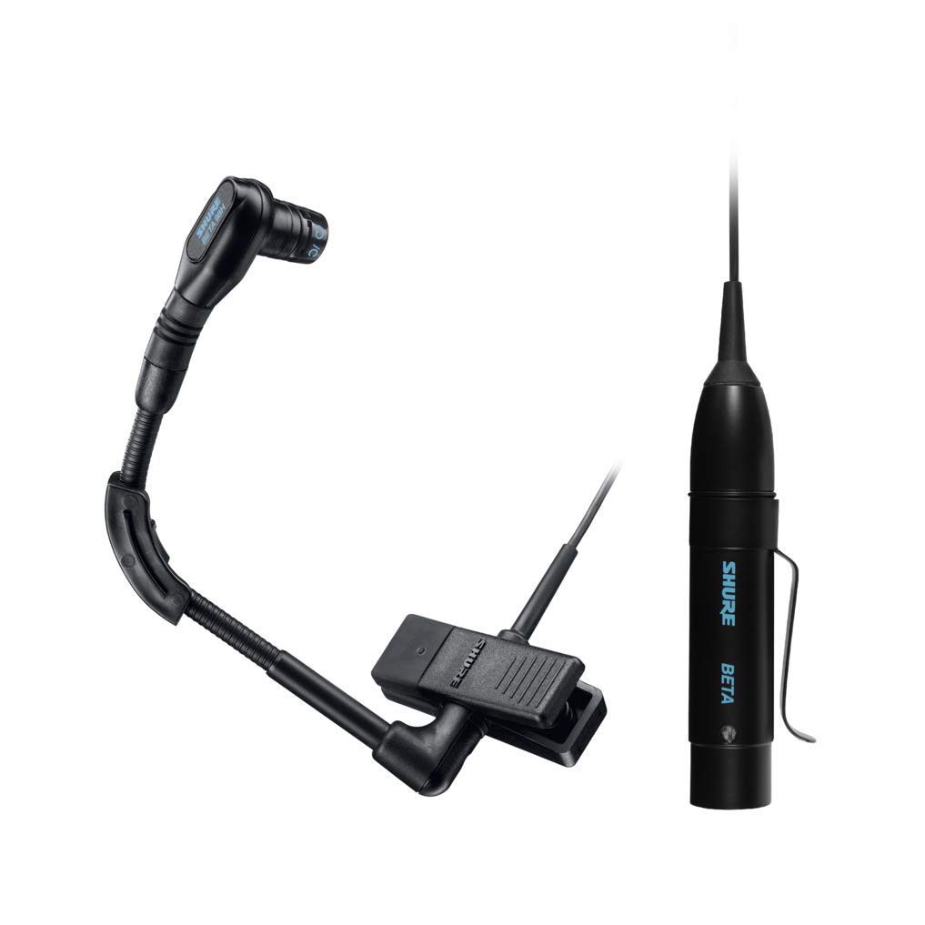 Shure BLX14/B98 UHF Wireless Mikrofonsystem für Blechblasinstrumente - 14 Stunden Batterielaufzeit, 100m Reichweite | Enthält Clip-on Instrumentenmikrofon, Einzelkanal-Empfänger | S8 Band