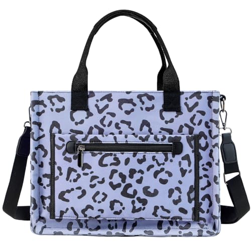 Image of FIORETTO Womens Canvas Tote Bag Purse with Individual Compartment, Zipper Top, Reinforced Bottom & Luggage Sleeve