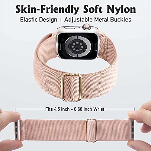 Image of Arae Stretchy WatchBand Compatible for Apple Watch Band 49 /45 /44 /42 /41 /40mm /38mm Comfortable Adjustable Sport Band for iWatch Series 10 9 8 7 6 5 4 SE 3 2 1 Women Men