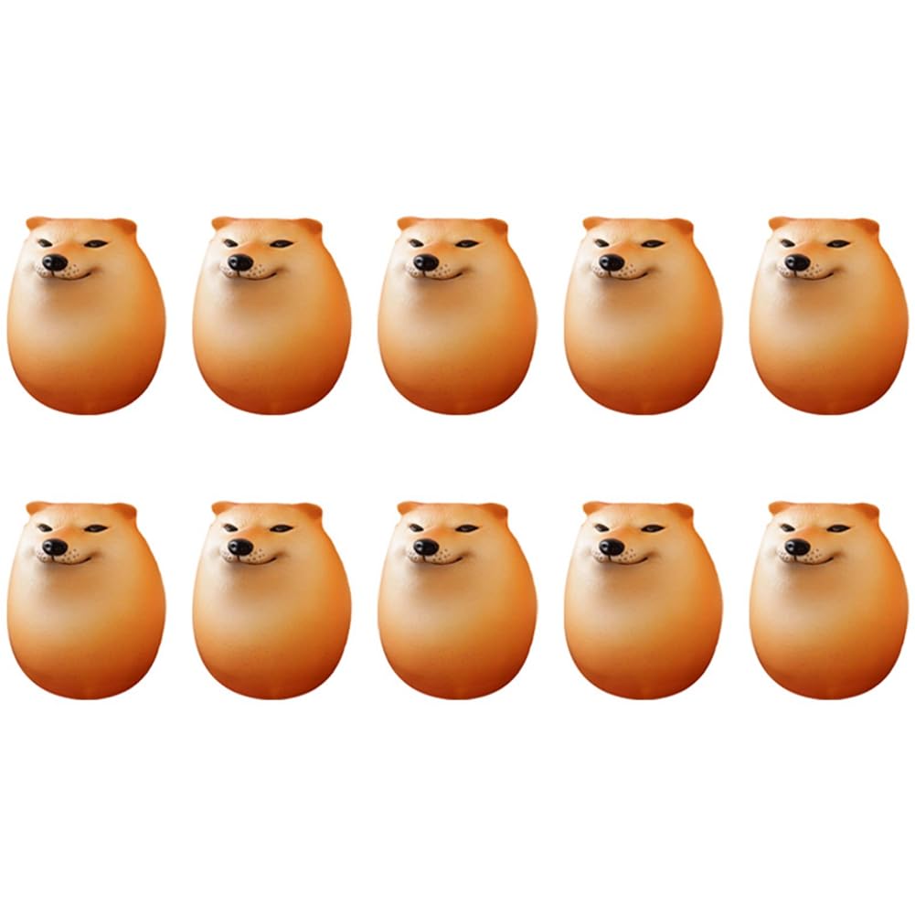 Papapi 10X Egg Dog Shiba Inu Realistic Decor Dog & Egg Union Decoration For Home Offices Fun