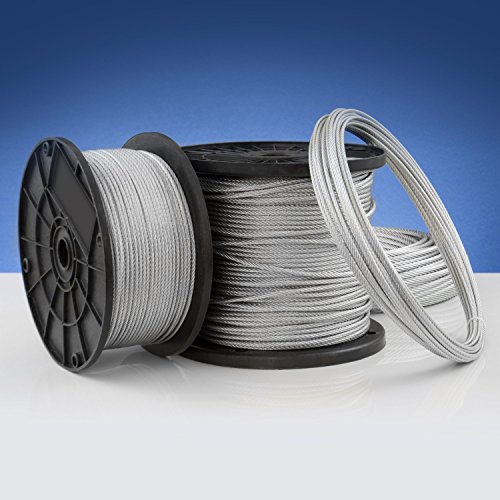 DQPP 25m acero cuerda de alambre 3mm galvanizado EN 12385-4 6x19+FC