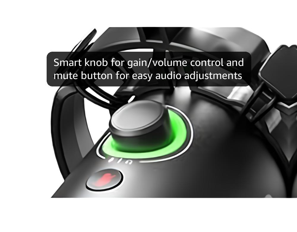 MAONO XLR/USB Dynamic Microphone Kit, RGB Podcast Mic with Software, Mute, Gain Knob, Volume Control, Boom Arm for Streaming, Gaming, Voice-Over, Recording-PD200XS Black