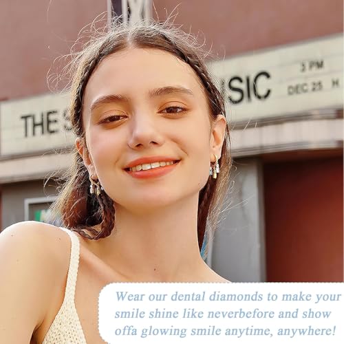 30 Pcs zahnstein schmuck,tooth gem kit,zahnschmuck,zahnstein set,Tooth Gem,Geeignet für Partys,Den Alltag Usw,mit 1445 Strasssteinen und 5 Marquise-Diamanten