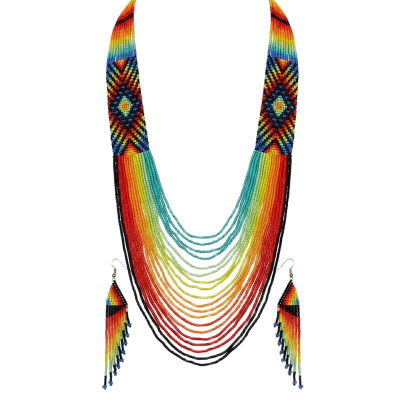 Collar ucraniano Gerdan y pendientes de cuentas: El regalo cultural perfecto
