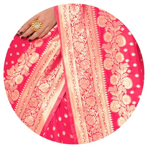 Image of Subham Saree for Woman Silk Cotton Kanjivaram | Soft Daily Wear Golden Zari Sari with Jacquard Blouse Piece